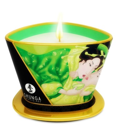 SHUNGA MINI CARESS BY CANDELIGHT VELA MASAJE TE VERDE 170 ML