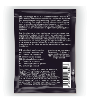 SPARTAN GEL POTENCIADOR ERECCION EFECTO FRIO CALOR 100 VEGANO 4ML