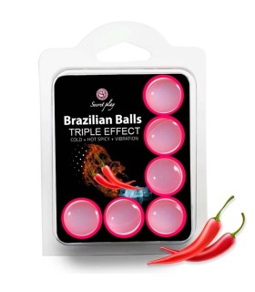 SECRETPLAY SET 6 BRAZILIAN BALLS TRIPLE EFECTO