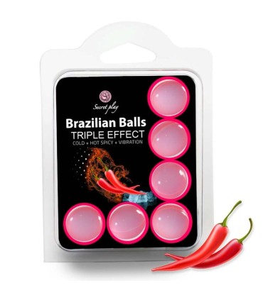 SECRETPLAY SET 6 BRAZILIAN BALLS TRIPLE EFECTO