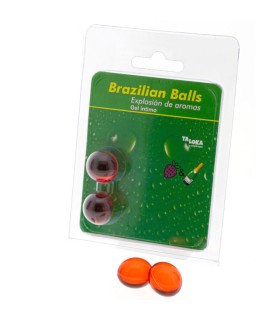 TALOKA BRAZILIAN BALLS GEL INTIMO FRESAS CHAMPN 2 BOLAS