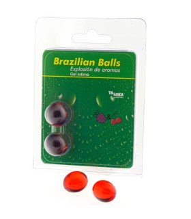 TALOKA BRAZILIAN BALLS GEL INTIMO FRESA CEREZA 2 BOLAS