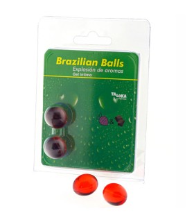 TALOKA BRAZILIAN BALLS GEL INTIMO FRESA CHOCOLATE 2 BOLAS