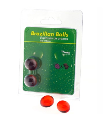 TALOKA BRAZILIAN BALLS GEL INTIMO FRESA CHOCOLATE 2 BOLAS