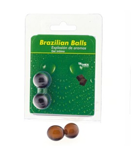 TALOKA BRAZILIAN BALLS GEL INTIMO CHOCOLATE 2 BOLAS