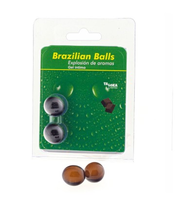 TALOKA BRAZILIAN BALLS GEL INTIMO CHOCOLATE 2 BOLAS