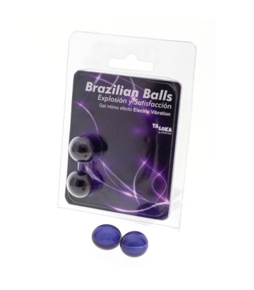 TALOKA BRAZILIAN BALLS GEL EXCITANTE EFECTO VIBRACION ELECTRICA 2 BOLAS