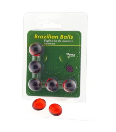 TALOKA BRAZILIAN BALLS GEL INTIMO FRESA 5 BOLAS
