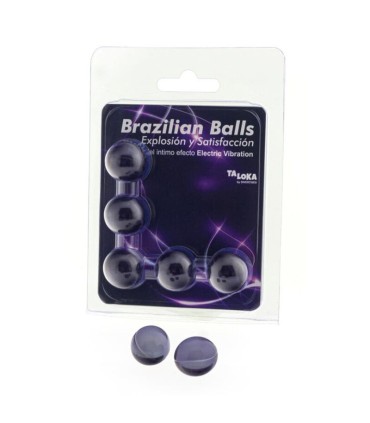 TALOKA BRAZILIAN BALLS GEL EXCITANTE EFECTO VIBRACION ELECTRICA 5 BOLAS