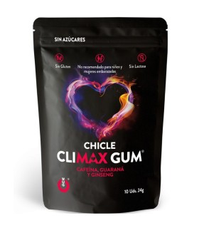 WUG Climax Chicle funcional con Maca Damiana y Ginseng para potenciar el deseo y la vitalidad intima