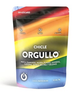 WUG Orgullo Chicle Funcional con Maca Ginseng y Ginkgo para Potenciar tu Vitalidad Intima
