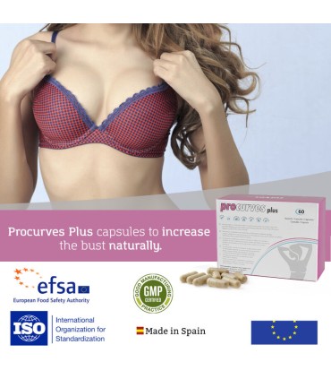 Procurves Plus Complemento alimenticio para aumentar el pecho de forma natural
