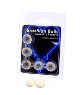 TALOKA BRAZILIAN BALLS GEL EXCITANTE EFECTO FRIO Y VIBRACION 5 BOLAS