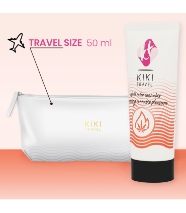 KIKI TRAVEL GEL DESLIZANTE SABOR A CANNABIS EFECTO CALOR INTENSO 50 ML