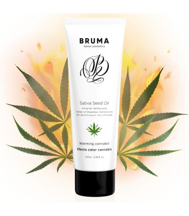 BRUMA GEL DESLIZANTE CON ACEITE DE SEMILLA EFECTO CALOR SABOR CANNABIS 100 ML