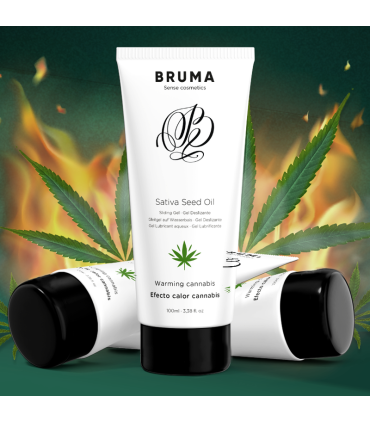 BRUMA GEL DESLIZANTE CON ACEITE DE SEMILLA EFECTO CALOR SABOR CANNABIS 100 ML