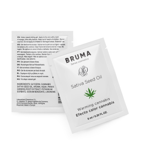 BRUMA 6 ML GEL DESLIZANTE CON ACEITE DE SEMILLA EFECTO CALOR SABOR CANNABIS