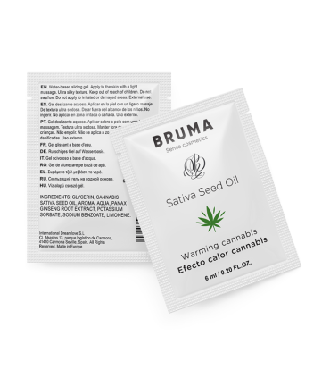 BRUMA 6 ML GEL DESLIZANTE CON ACEITE DE SEMILLA EFECTO CALOR SABOR CANNABIS