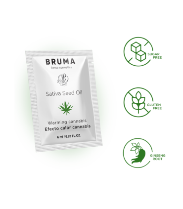 BRUMA 6 ML GEL DESLIZANTE CON ACEITE DE SEMILLA EFECTO CALOR SABOR CANNABIS