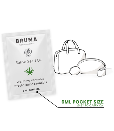 BRUMA 6 ML GEL DESLIZANTE CON ACEITE DE SEMILLA EFECTO CALOR SABOR CANNABIS