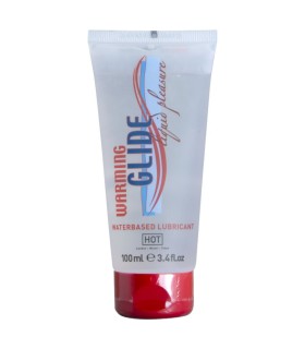 HOT WARMING GLIDE LIQUID PLEASURE LUBRICANTE BASE AGUA EFECTO CALOR 100 ML