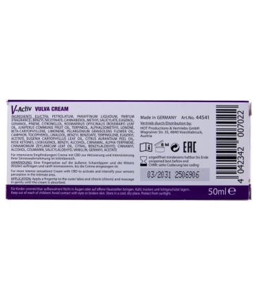 HOT CREMA PARA VULVA CON CBD 50 ML