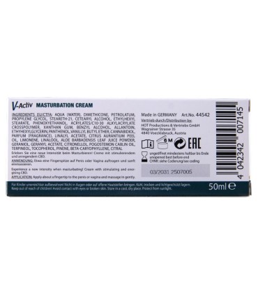 HOT CREMA DE MASTURBACION CON CBD UNISEX 100 ML