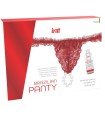 INTT RELEASES - PANTY BRASILEÑO ROJA CON PERLAS Y GEL LUBRICANTE 50 ML