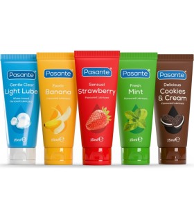 PASANTE PACK LUBRICANTES SABORES VARIADOS 5 UDS X 15 ML