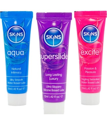 SKINS VITAL LUBES KIT LUBRICANTES AQUA SUPERSLIDE EXCITE 3 x 12 ML