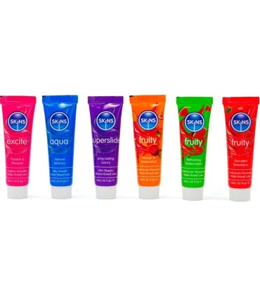 SKINS VITAL FRUITY LUBES KIT LUBRICANTES 6 x 12 ML