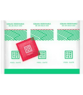 CONFORTEX SABANAS HIGIENICAS DESECHABLES INVIDUAL PRESERVATIVO FRESA