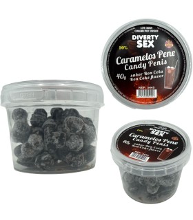 DIABLO PICANTE 20 CARAMELOS CON FORMA DE PENE CON SABOR RON COLA