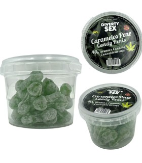 DIABLO PICANTE 20 CARAMELOS CON FORMA DE PENE CON AROMA CANNABIS