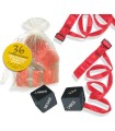 INEDIT - KIT BOLSA ORGANZA ATADURAS ROJO