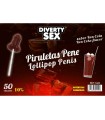 DIABLO GOLOSO - 50 PIRULETAS PENE RON COLA 10% ALCOHOL