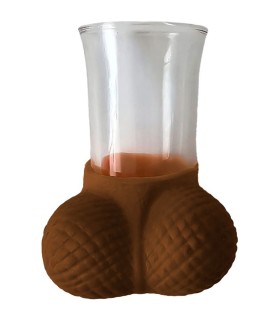 DIABLO PICANTE VASO CHUPITO CRISTAL CON HUEVOS MULATO