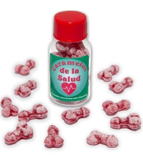 DIABLO PICANTE 12 CARAMELOS DE LA SALUD FORMA PENE FRESA CEREZA