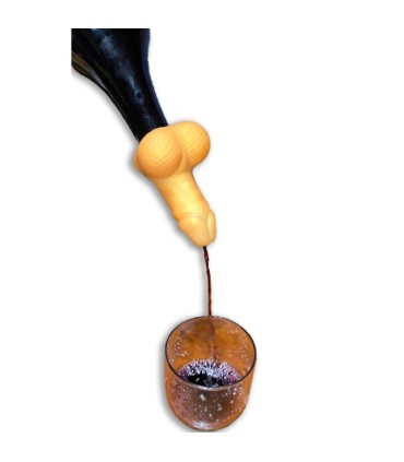 DIABLO PICANTE DECANTADOR DE VINO FORMA PENE DORADO