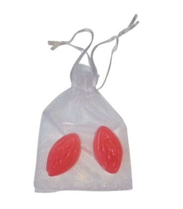 DIABLO PICANTE 2 JABONES PERFUMADOS FORMA VAGINA ROJO