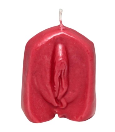 DIABLO PICANTE VELA FORMA VAGINA ROJO