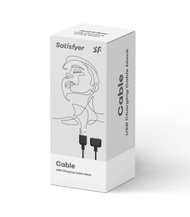 SATISFYER CABLE USB CARGADOR NEGRO