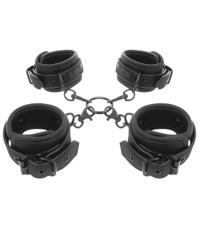 FETISH SUBMISSIVE SET ESPOSAS MANOS Y TOBILLOS CON FORRO DE NEOPRENO