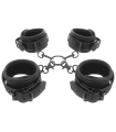FETISH SUBMISSIVE - SET ESPOSAS MANOS Y TOBILLOS CON FORRO DE NEOPRENO