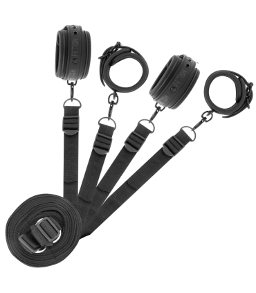FETISH SUBMISSIVE SET DE ESPOSAS Y ATADURAS CON FORRO DE NEOPRENO