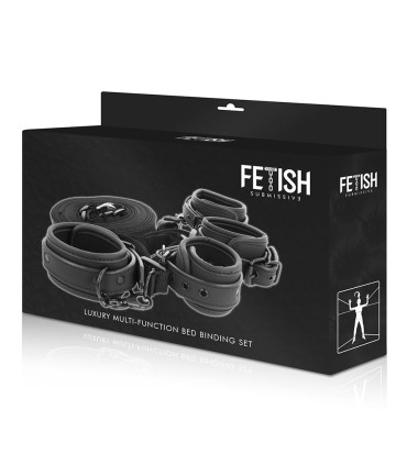 FETISH SUBMISSIVE SET DE ESPOSAS Y ATADURAS CON FORRO DE NEOPRENO