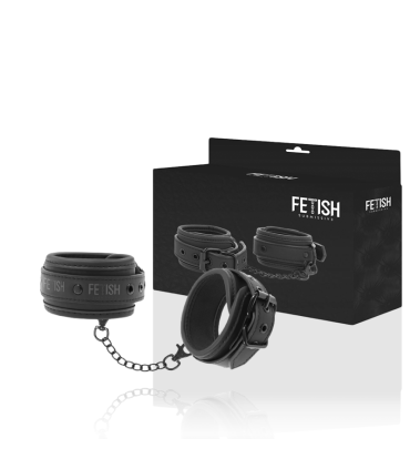 FETISH SUBMISSIVE ESPOSAS TOBILLOS CUERO VEGANO CON FORRO DE NEOPRENO