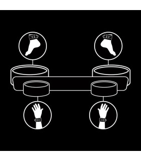 FETISH SUBMISSIVE BARRA SEPARADORA BONDAGE CON FORRO DE NEOPRENO