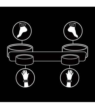 FETISH SUBMISSIVE BARRA SEPARADORA BONDAGE CON FORRO DE NEOPRENO