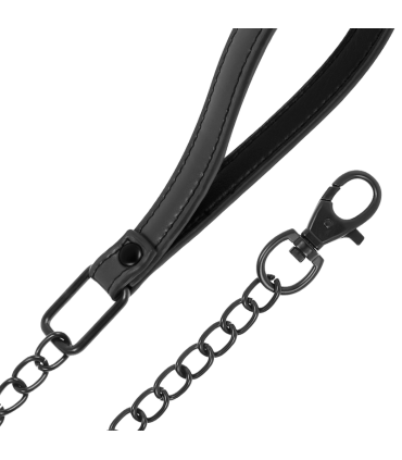 FETISH SUBMISSIVE COLLAR CON CADENA CON FORRO DE NEOPRENO